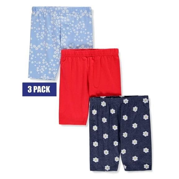 Freestyle Revolution Girls' 3-Pack Bike Shorts Color: red/multi Size: 6x