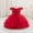 Red, variant on SERTG Little Girls' Party Dress Sheer Paneled Skirt with Back Zipper Short Sleeve Round Neck Princesse Outfit for 6 Months-4 Years(Pink,2 Years)