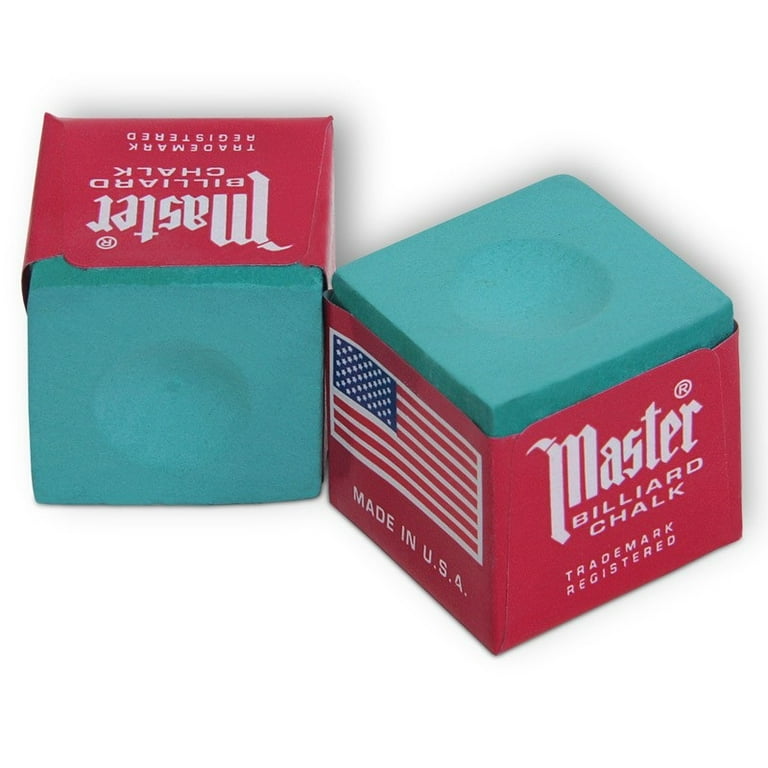 Master Billiard Pool Cue Chalk - 1/2 Gross - 72 Pcs - Made in The USA - Blue