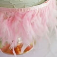 thumbnail image 4 of BalsaCircle 39" Pink Natural Turkey Feathers Trim Satin Ribbon Wedding Decorations, 4 of 5