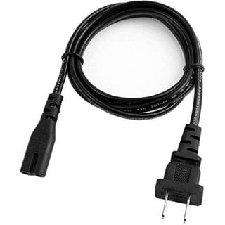 Cable de alimentación de 2 clavijas compatible con TCL Roku Smart LED LCD  HD TV - UL Listado TCL Roku TV Cable de alimentación AC Plug
