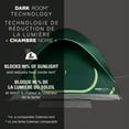 thumbnail image 3 of Coleman Stardome 6-Person Dark Room Camping Tent for Family Camping, Blocks 90% Sunlight, Easy 5-Minute Setup, Built-in LED Lighting, Night Forest Green, 3 of 6