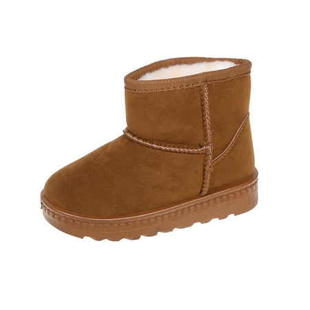 

Snow Boots for Girls Boys Comfort Faux Fur Lined Non Slip Children Winter Booties