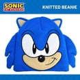 thumbnail image 2 of Concept One Sonic The Hedgehog Beanie Hat, Acrylic Knitted Winter Hat with Ears and Quills, Royal, One Size, 2 of 7