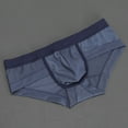 thumbnail image 4 of khonts,Men's Sexy Briefs Low Waist Lightweight Underwear Breathable See Through Boxer Casual Underpants Navy XXXXL, 4 of 4
