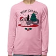 thumbnail image 2 of Merry Catmas Long Sleeve Shirt Unisex X-Large Pink, 2 of 5