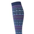 thumbnail image 4 of Unisex Graduated Colorful Patterned Compression Knee High Socks for Men and Women (Navy), 4 of 5