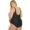 thumbnail image 6 of Sporti Plus Size Isabella Tummy Control Wrap One Piece Swimsuit, Soft Cup, Athletic (Women's Plus), 6 of 10