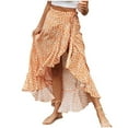 thumbnail image 2 of Fesfesfes Women Skirt Spring Printing Skirt High Waist Long Dress Bohemian Swing A-Line Skirts Plus Size $10, 2 of 8