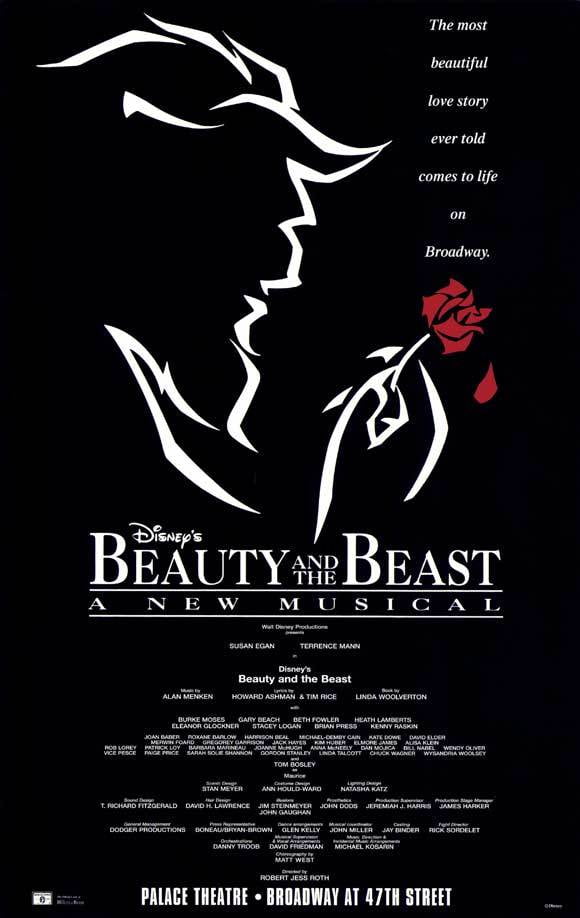 Beauty and The Beast (1994) 27x40 Broadway Poster