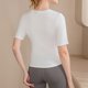 thumbnail image 5 of Camisetas de Manga Corta para las Mujeres Casual Color Sólido Deportes Yoga Cuello Redondo, Top Ligero para el Uso Diario, Hogar Y Cómodo, 5 of 7
