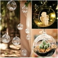 thumbnail image 6 of Uxcell 20 Pcs Hanging Tealight Holders Globes 4" Acrylic Refillable Balls, Plastic Christmas Ornaments Container for Party Home Decoration DIY, 6 of 7