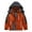 Orange & Dark Grey, variant on KVE Boys' Waterproof Ski Jacket Outdoor Recreation Thick Winter Coat Hooded Raincoats Orange and Dark Grey 6-7