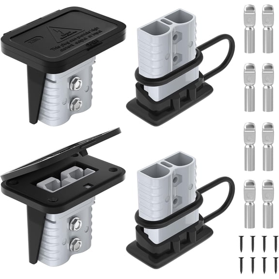 120 Amp Battery Quick Disconnect Connector with Plug Mounting Panel Battery Cable Connector Battery Terminal Connectors Flush Mount Recessed Plate
