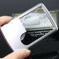 thumbnail image 2 of POINTERTECK Portable Ultra 20mm/45mm Lens Diameter Thin 3X 6X LED Square Credit Card Pocket Magnifier Loupe For Coin Collectors, 2 of 5