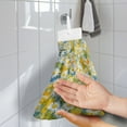 thumbnail image 2 of ZIATUBLE Daisy Hanging Hand Towels Soft Hand Towels for Kitchen Absorbent Bathroom Hand Bath Towel with Snap Button Kitchen Hand Towels and Washcloths Elastic Hanging Tie Towels, 2 of 7