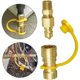 thumbnail image 4 of Propane Quick Connects Brass 3/8 Inch Natural Propane Gas Grill Hose Connector Set Grill Hoses & Regulators (Gold) (1 pc), 4 of 5
