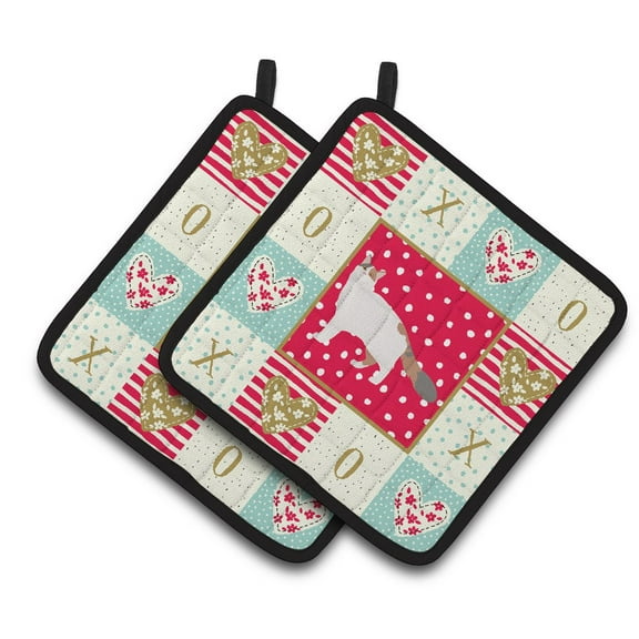 Turkish Van #2 Cat Love Pair of Pot Holders