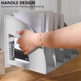 thumbnail image 5 of SAYEEC 1-Pack Gray 4-Compartment Standing Desktop File Organizer, Magazine Rack for Office & Home, 5 of 8