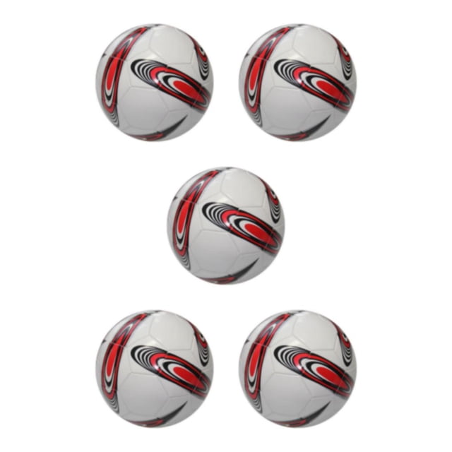 Wweixi Durable PVC-Made Soccer Ball For Football Middle School Match Long Service Life 2 White 5Set