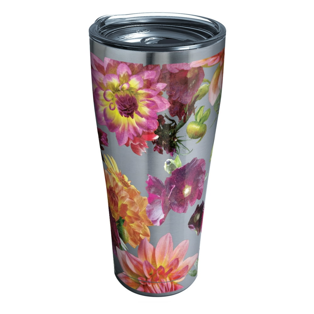 Tervis Triple Walled Romantic Floral Insulated Tumbler Cup Keeps Drinks