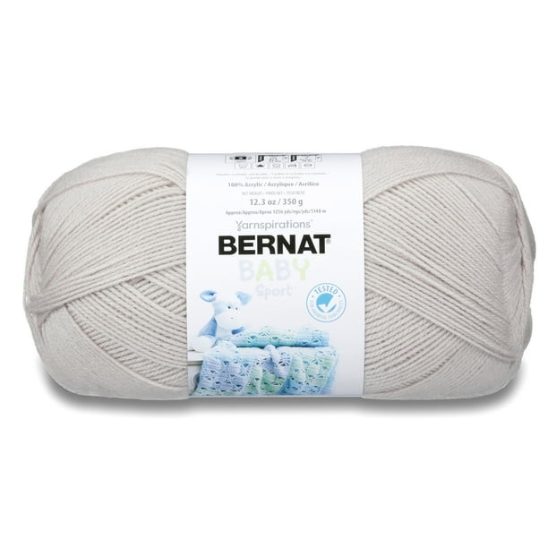 Bernat Baby Sport Yarn, (350 g/12.3oz), Baby Gray