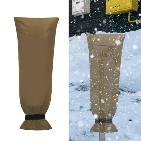 Cuticate Winter Outside Faucet Cover Sock Sturdy Accessories Thermal Insulation Layer 51 x 20 cm Khaki