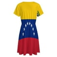thumbnail image 5 of Venezuela Flag Short Sleeve Dress Women Summer Evening Dresses Ladies Sundress, 5 of 7
