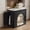 Black,White Marble, variant on Extendable Dining Table with Storage, Transformer Console Table for 1-4 People, Mobile Rolling Island Table Space Saving Dining Room Table with Built-in Outlet for Homes, Apartments, Cream White
