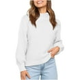 thumbnail image 2 of Levmjia Womens Sweater Soft Warm Winter Loose Blend Solid Color Turtleneck Long Sleeve Knit Top Casual Comfortable Wear, 2 of 8