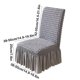 thumbnail image 3 of Funda de silla elástica Funda para comedor | Poliéster removible y lavable | Antideslizante, borde elástico instalado, duradero, Asiento de 21"-16" | Rojo Gris Blanco Amarillo | Hotel Banquete en, 3 of 6