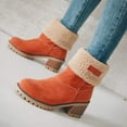 thumbnail image 2 of Women's Winter Boots | Slip-On Ankle Boots with Chunky Heel | Warm Waterproof Snow Boots for Outdoor, 2 of 9