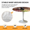 thumbnail image 6 of Wine Cheese Grapes Elastic Fitted Round Table Cover Farmhouse Wood Grain Waterproof Outdoor Tablecloth for Holiday Party, Picnic, Patio & Dining Fits Tables Up to 55"-60", 6 of 8