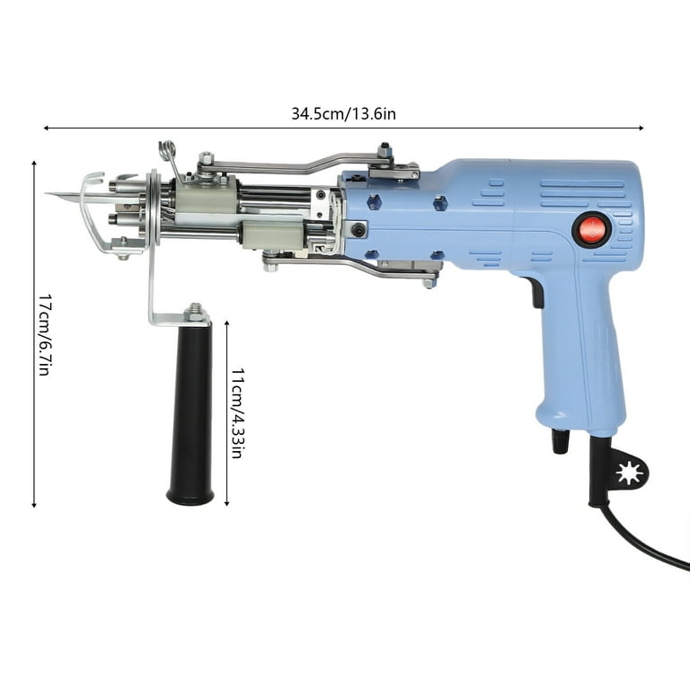  Riiai Tufting Gun Machine Cut Pile and Loop Pile 2 in 1 AK-III  with Starter Kit, Speed Adjustment and 360°Handle, Rug Maker Carpet Gun for  Rug Making, Beginners（ Blue） : Arts