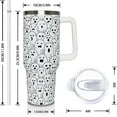 thumbnail image 3 of Halloween Ghost 40 Oz Tumbler With Handle and Straw, Stainless Steel Double Walled Vacuum Insulated Cup, Spooky Holiday Gifts for Women Men, 3 of 3