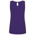 thumbnail image 2 of Made by Johnny Women's Summer Sleeveless Pleated Back Closure Casual Tank Tops XL DARK_PURPLE, 2 of 6