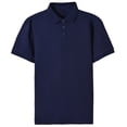 thumbnail image 2 of HAOTAGS Polo Shirts for Men, Short Sleeve Button-Up Shirts Turn-Down Collar Casual Fashion Tops Dark Blue M, 2 of 8