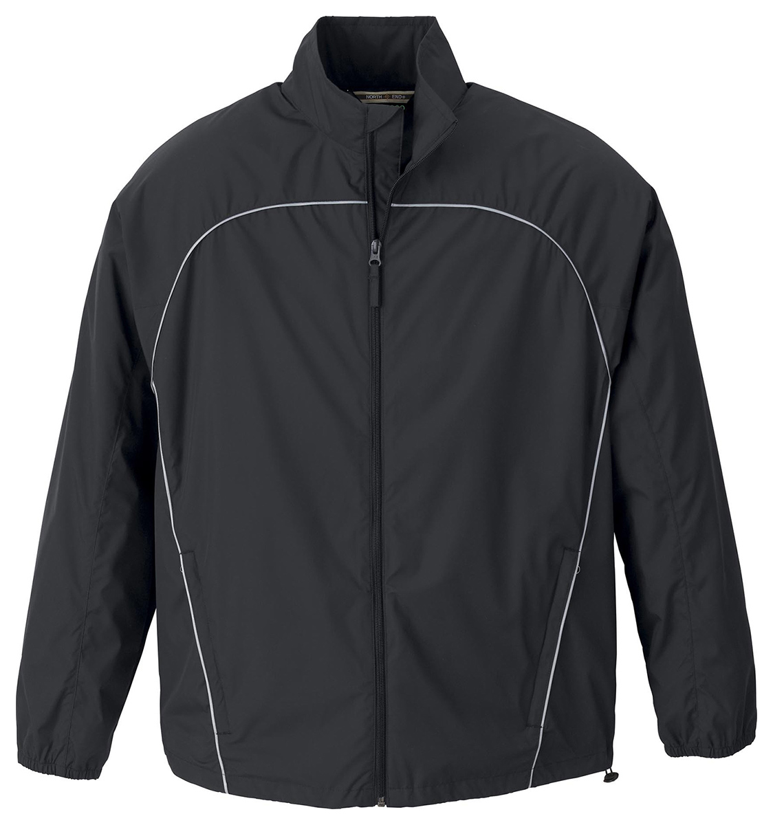 North End North End Mens Lightweight Recycled Polyester Jacket, Black