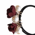 thumbnail image 2 of tredstone Korean Pearl Flowers Pendant Elastic Rope Rings Hair Ties Rubber Band Decorations Accessories, 2 of 9