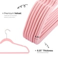 thumbnail image 2 of ACSTEP Velvet Clothes Hangers 60 Pack, Non-Slip Hangers with 360 Rotating Hook, Hangers for Clothes,Coat,Skirt,Pants, Pink, 2 of 7