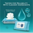 thumbnail image 2 of Sllic® Large Disinfectant Wet Wipes - All-Purpose - 75% Alcohol Wipes - Clean & Sanitize Surfaces & Skin - Skin Safe - Quick-Drying & Non-Sticky Formula - Unscented - 150 Wipes (3 Packs of 50 Each), 2 of 7