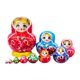 thumbnail image 5 of Muñeca rusa de 10 capas para decoración del hogar, muñecas Matryoshka de madera apilables. Rojo, 5 of 9