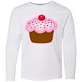 thumbnail image 3 of Inktastic Cupcake Long Sleeve Youth T-Shirt, 3 of 5