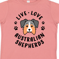 thumbnail image 4 of Inktastic Live Love Australian Shepherds Boys or Girls Toddler T-Shirt, 4 of 5