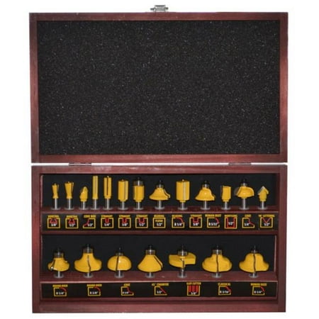 

Pro-Series 20-Piece Router Bit Set Inch Wood Box