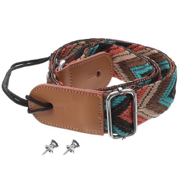 WEAVILUX Bohemian Style Guitar Strap for Acoustic Classical Guitar and Ukulele with Shoulder Support