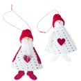 thumbnail image 1 of Paquete de 2 muñecos de nieve Perfecl Adornos colgantes navideños, 1 of 8