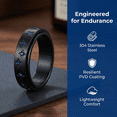 thumbnail image 3 of Stainless Steel Spinner Ring Anxiety Rings Fidget Ring for Men and Women Constellation Styling Size 6, 3 of 4