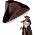 thumbnail image 1 of Pirate Hat for Adult Halloween Hats for Adults Colonial Style Tricorn Hat suitable, 1 of 5