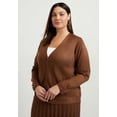thumbnail image 4 of June & Vie Women's Plus Size Button-Sleeve Cardigan, 4 of 4